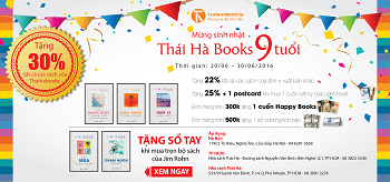 Chương trình tri ân độc giả nhân sinh nhật 9 tuổi của Thái Hà Books