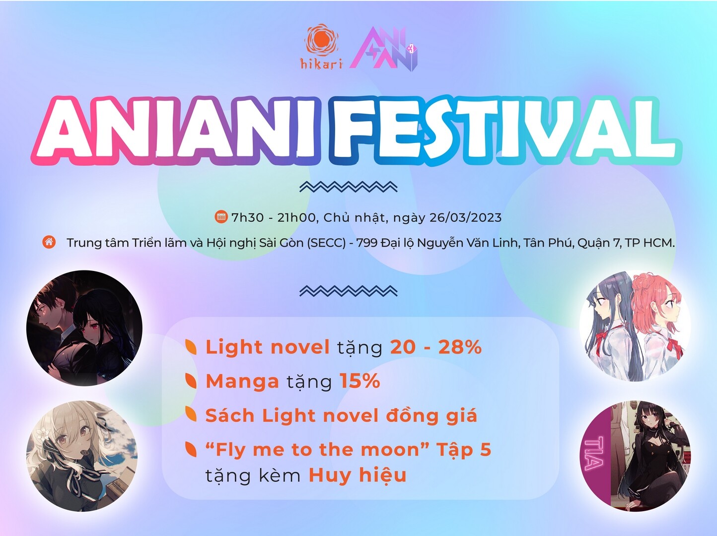 [TP. HCM] Chương trình Festival Aniani x Sakura Light Novel